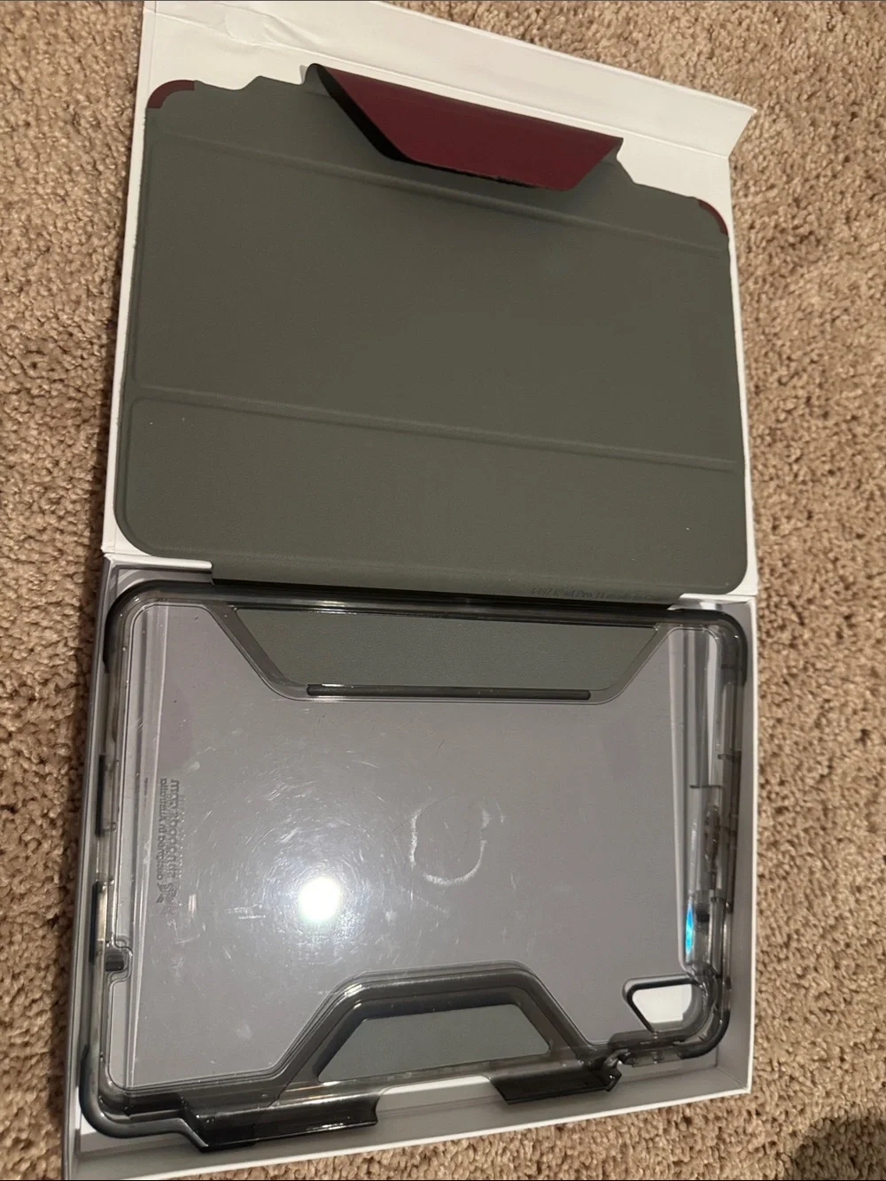 Dux Studio Case for iPad Pro 11-inch - Black with Burgundy Interior